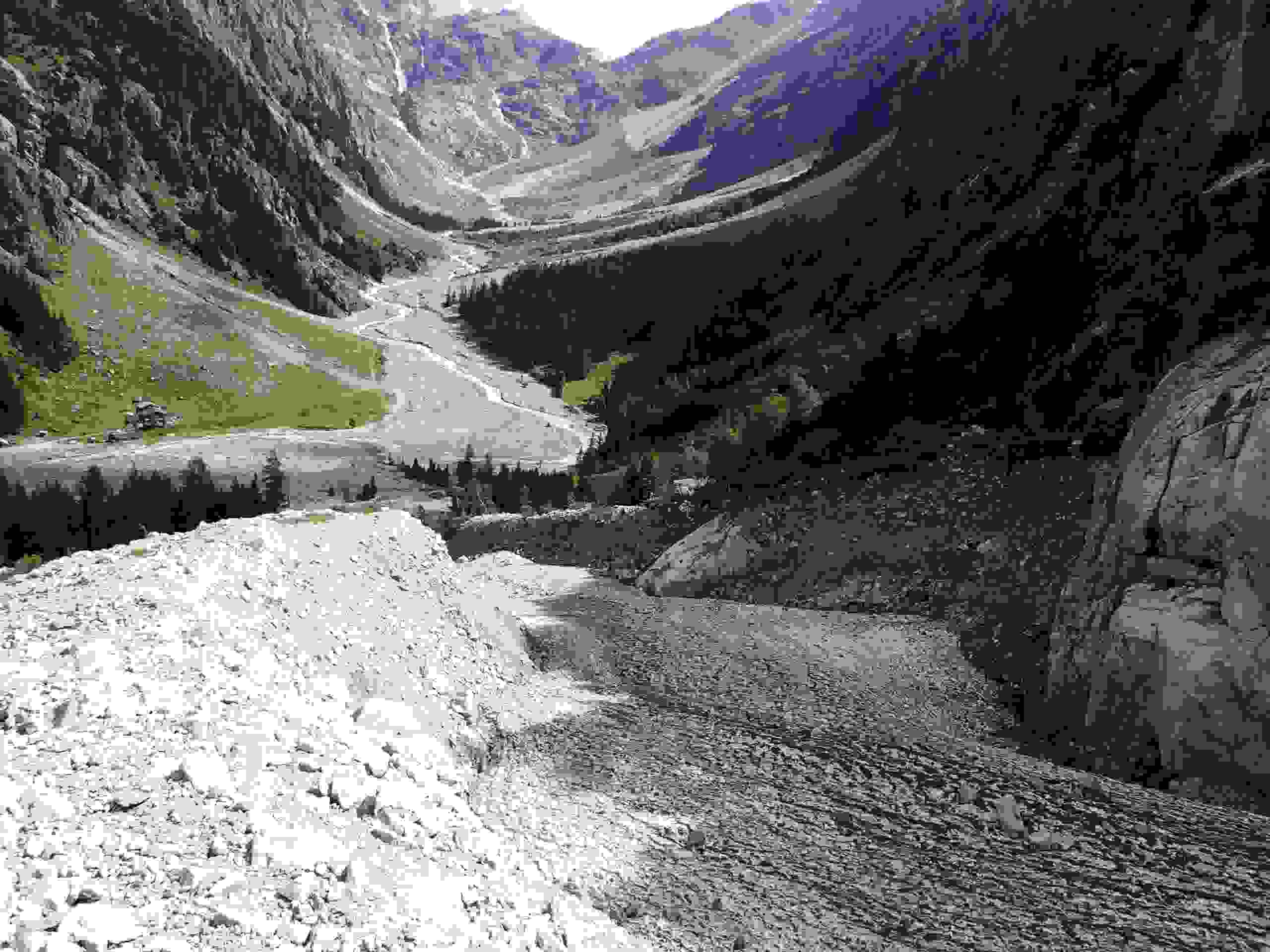 Geomorphological terrain surveys, such as here in Gasterntal, are crucial for scenario development and the elaboration of hazard maps...