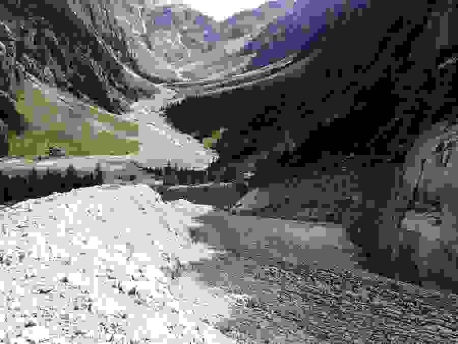 Geomorphological terrain surveys, such as here in Gasterntal, are crucial for scenario development and the elaboration of hazard maps...