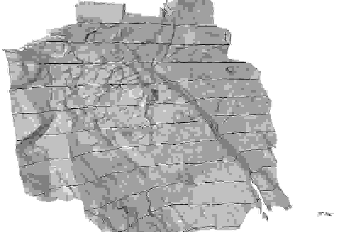 The digital terrain model with the 3D anchor concept. 