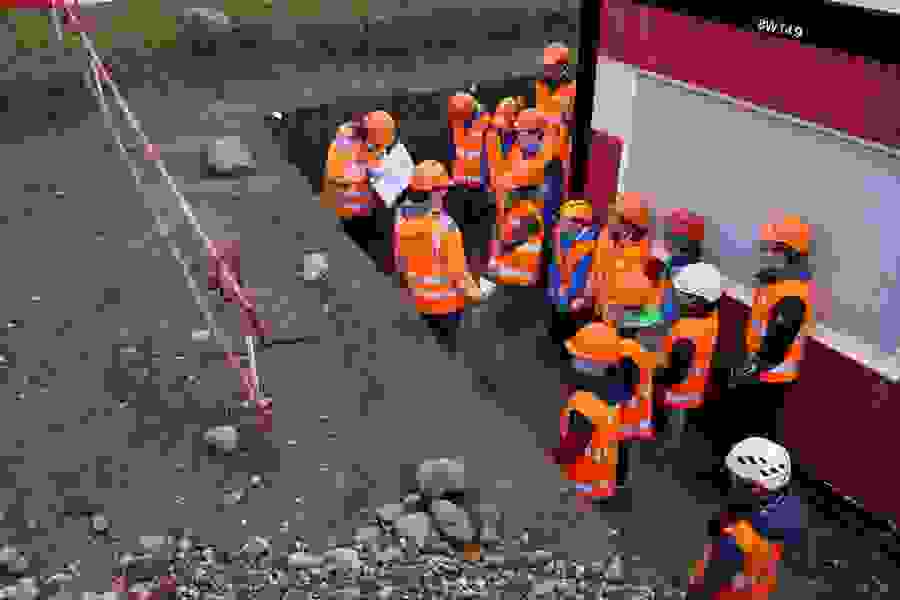 Auf der Baustelle in Worblaufen.