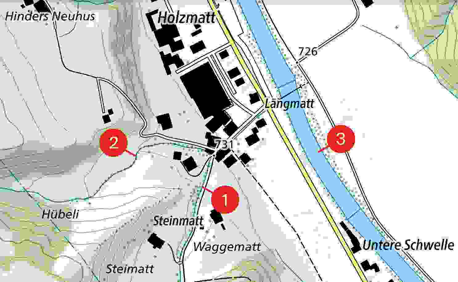 Map of the watercourse in Eggiwil