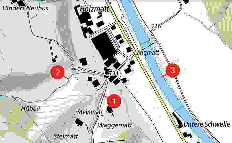 Map of the watercourse in Eggiwil