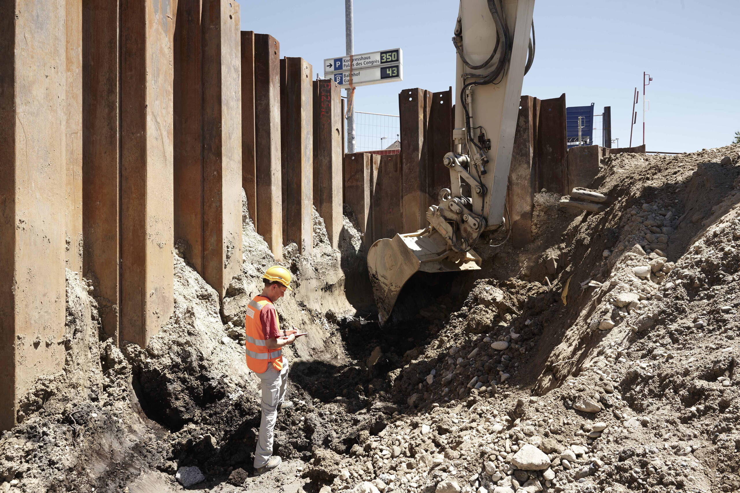 Technical investigations of contamination during the excavation work.