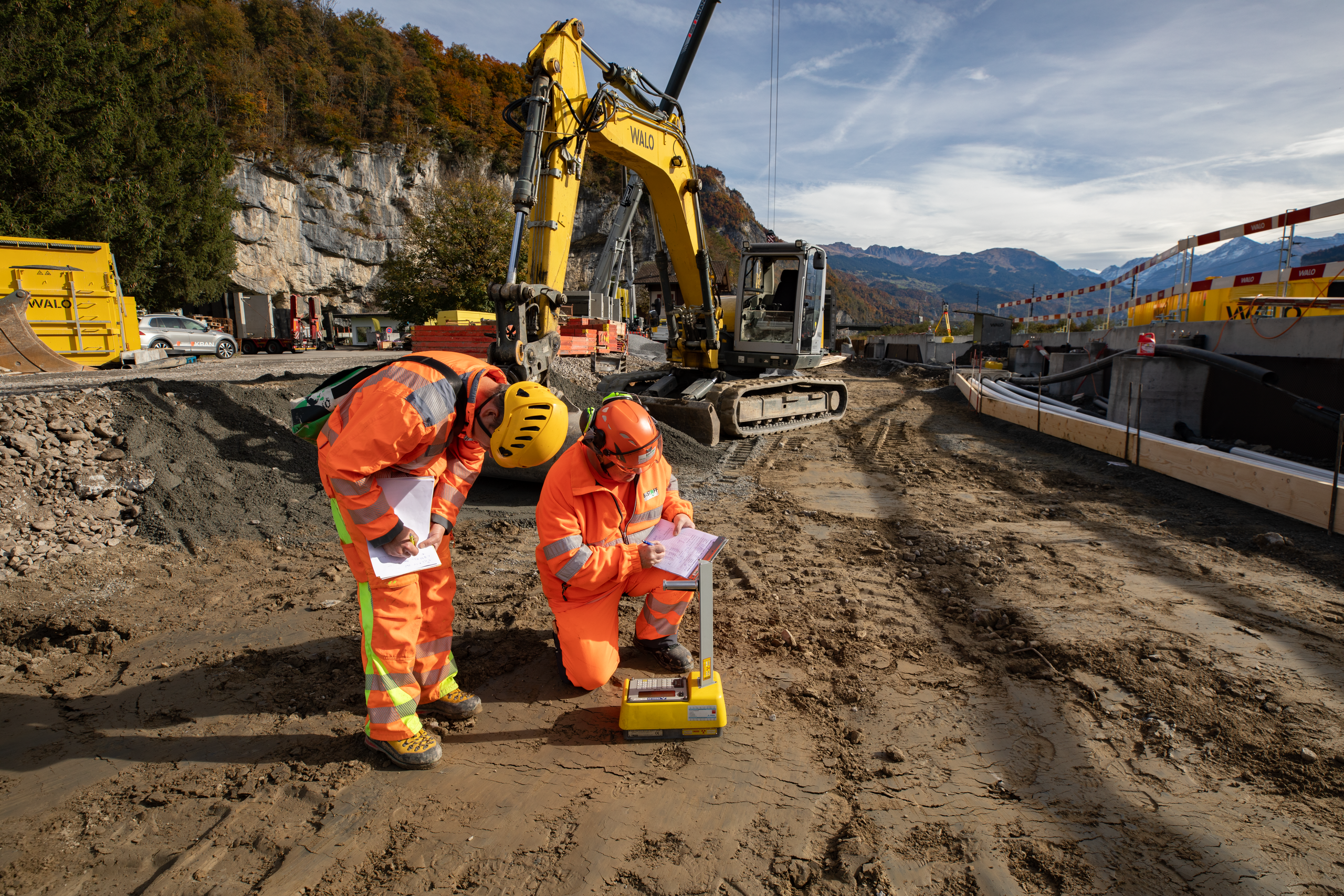 Un des principaux défis à la gare de Brienzwiler est la faible portance du terrain. 