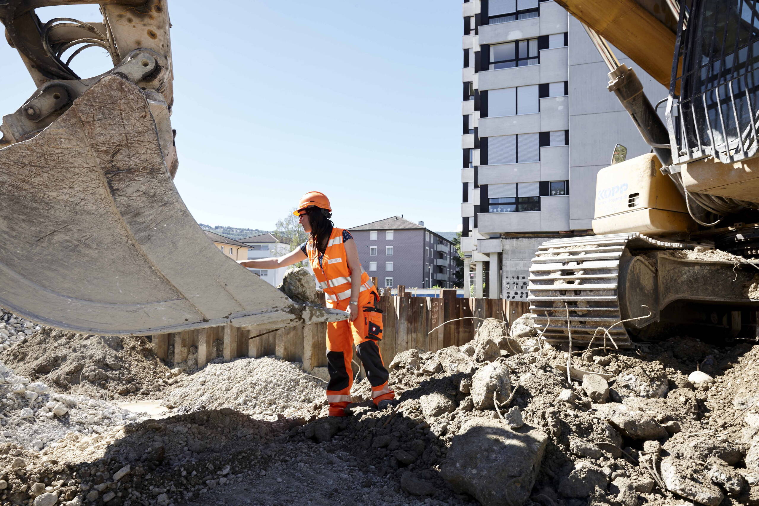 GEOTEST tested the excavated material for pollutants.