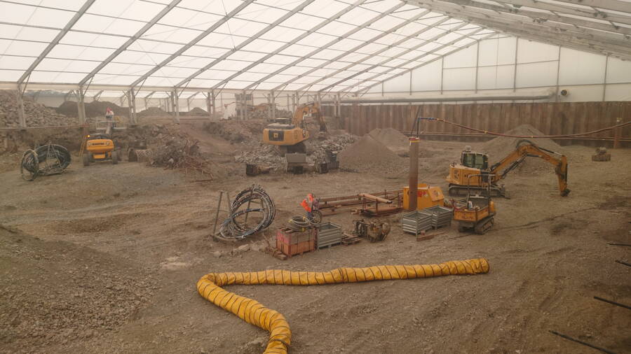Avancement des travaux d’excavation dans la phase 1. Avancement des travaux d’excavation dans la phase 1.
