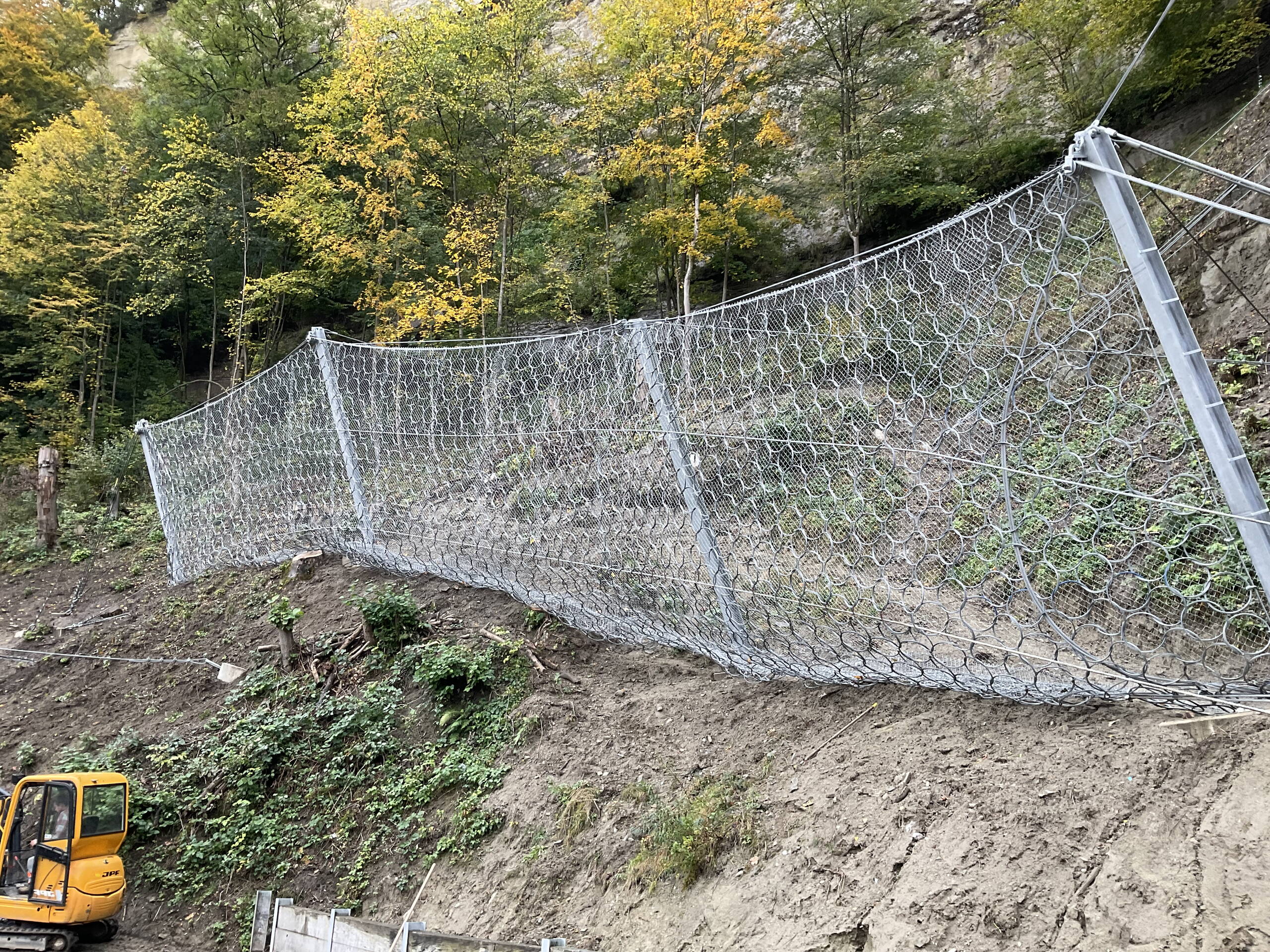 Schutznetz im steilen Gelände
