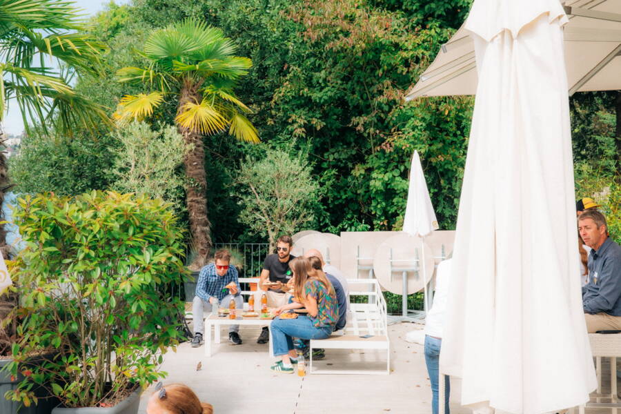 Ein gemütliches Essen im Lido. 