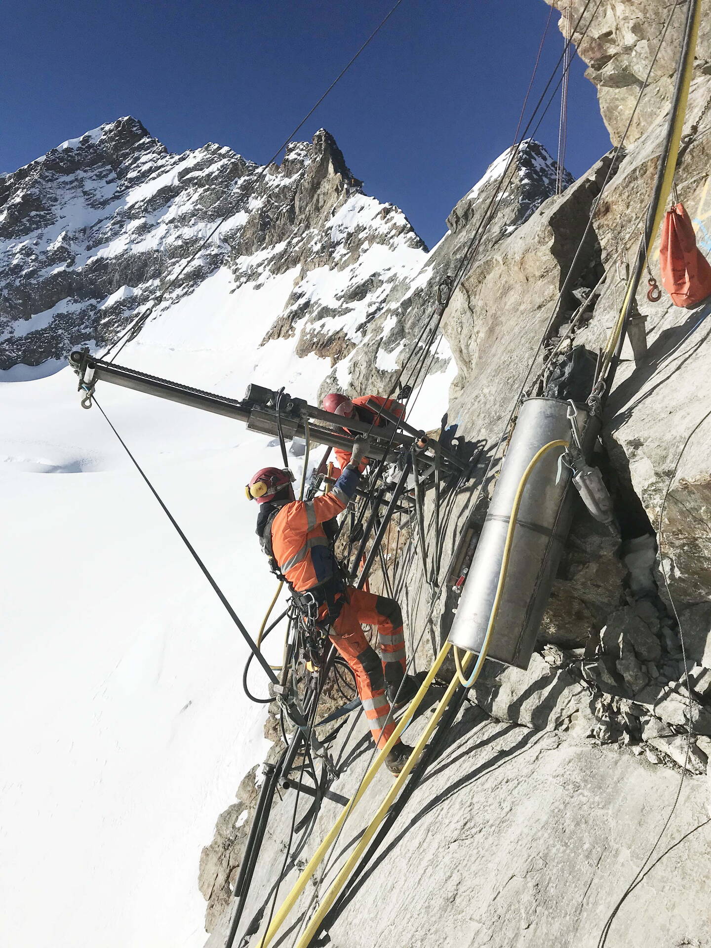 ...conducted on a hanging rope. ...conducted on a hanging rope.