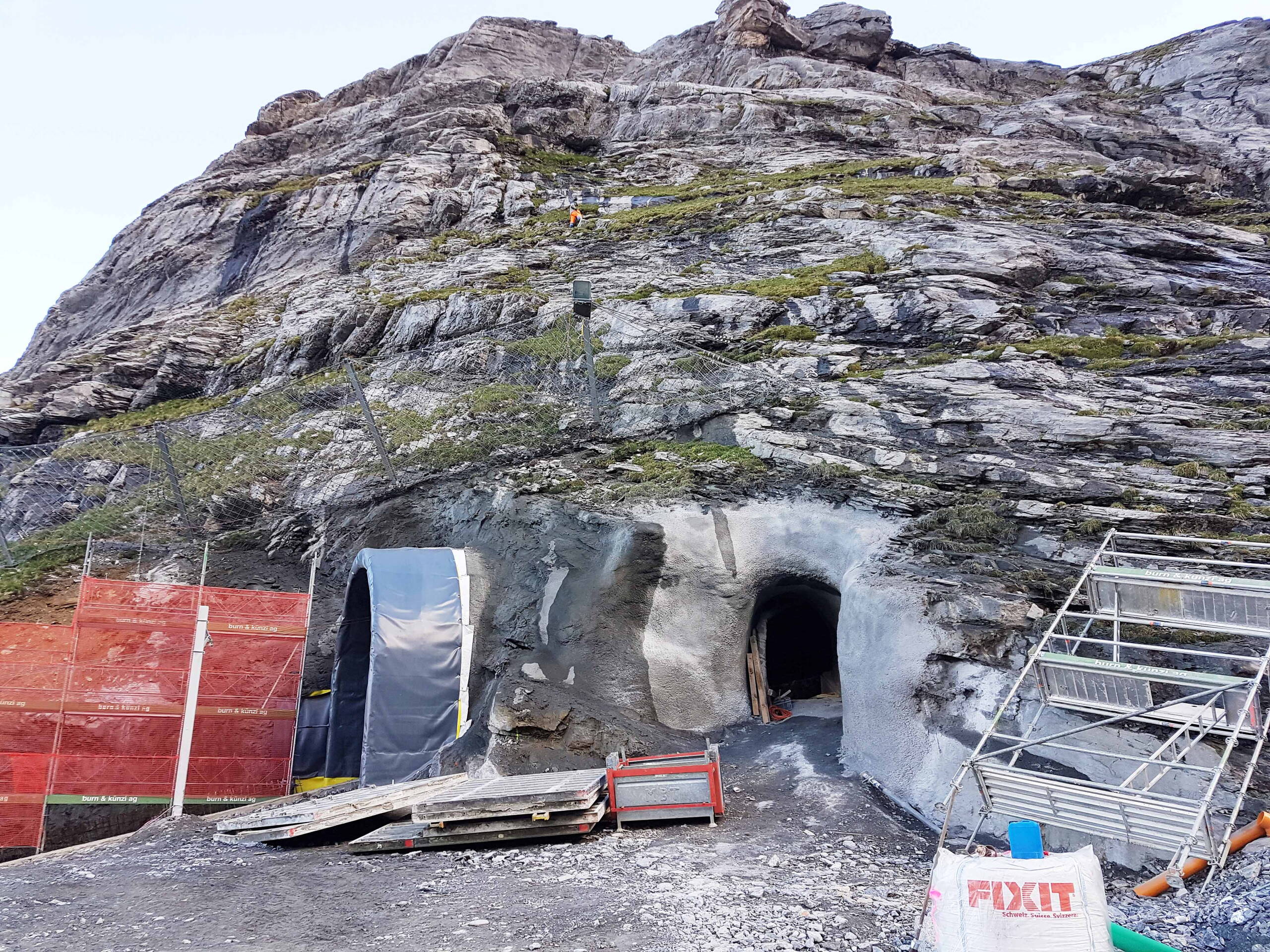 Access tunnels and caverns between  the new facilities in the mountains.