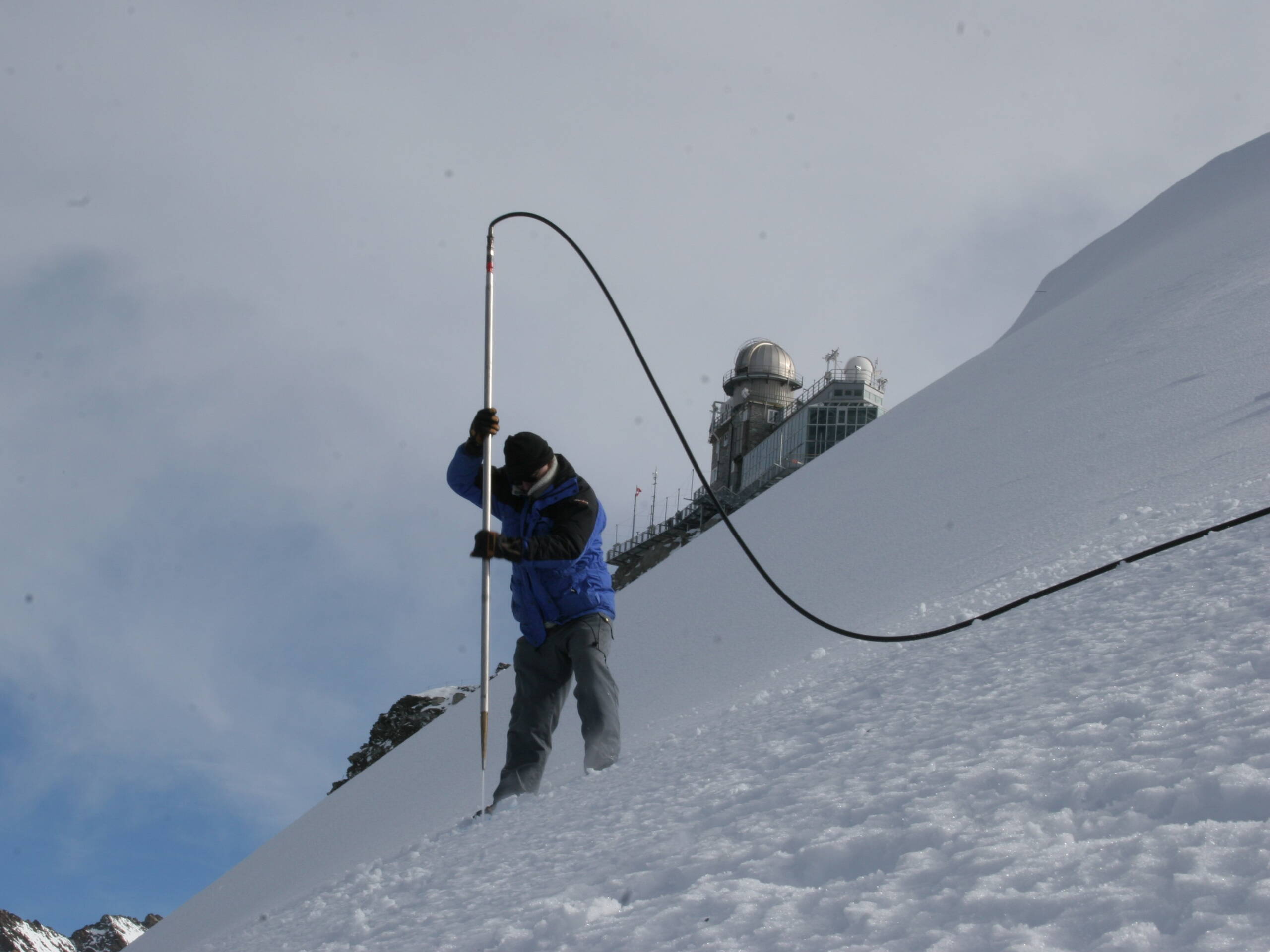 Heisswasserbohrung auf dem Jungfraujoch. Heisswasserbohrung auf dem Jungfraujoch.