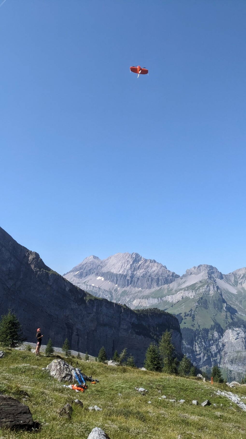 Startmanöver der Vermessungsdrohne.