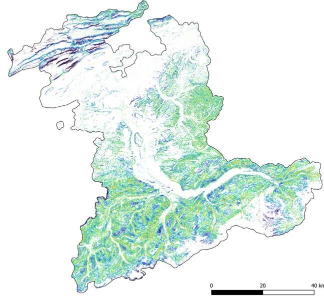 Probabilité modélisée d’occurrence locale (disposition) Probabilité modélisée d’occurrence locale (disposition)