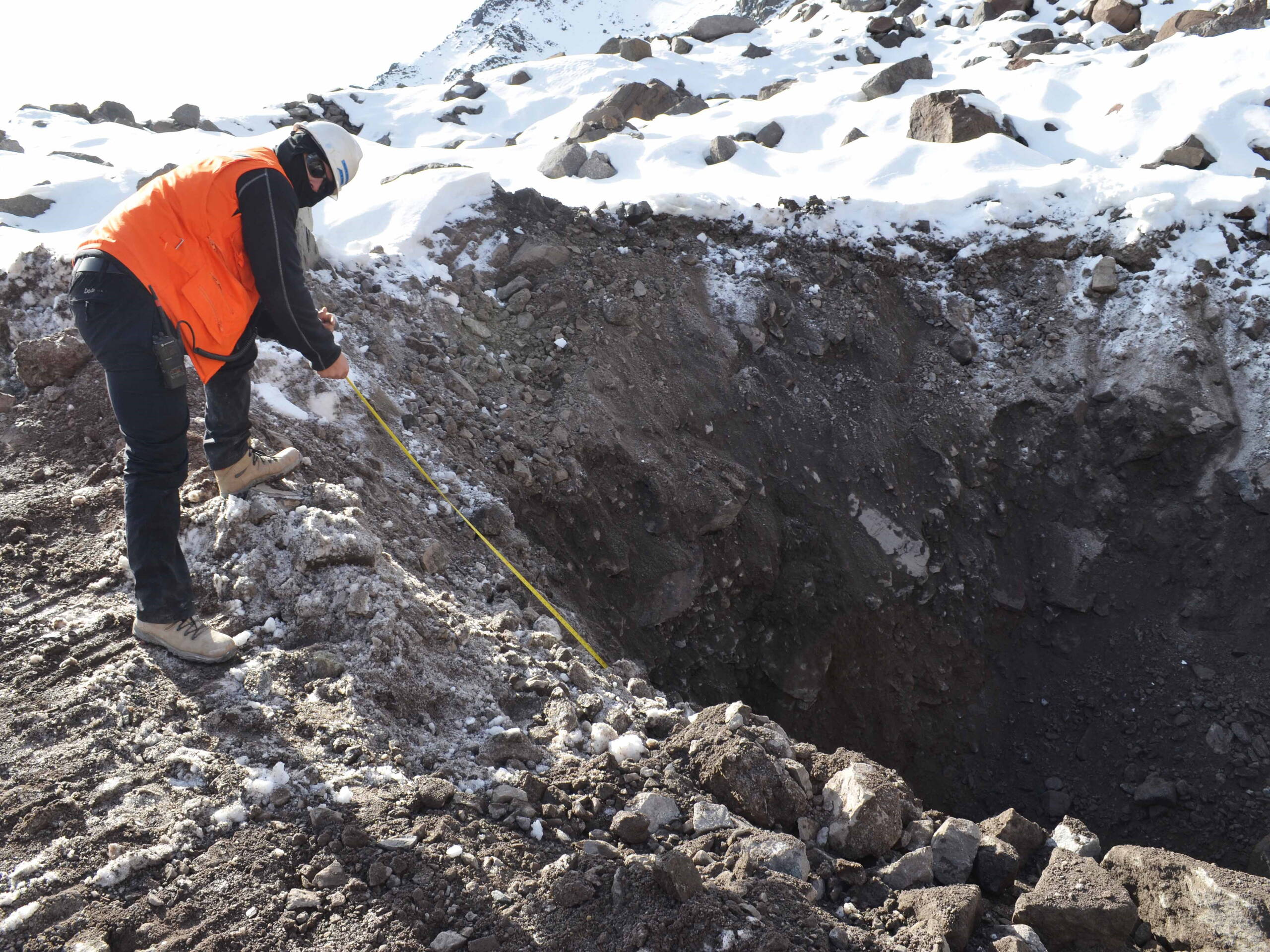 The geophysical measurements are referenced using probing methods. The geophysical measurements are referenced using probing methods.