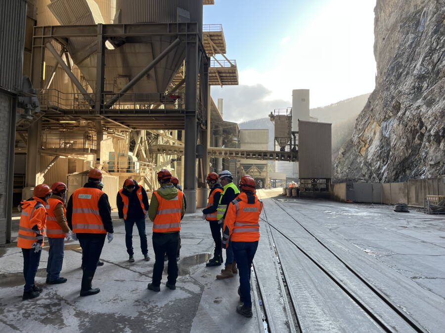 GEOTEST employees visit the Vigier Ciment cement plant.