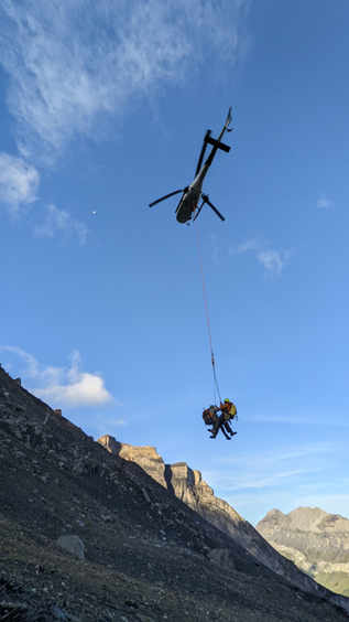 Helikoptergestützter Unterhalt der Überwachungsinstrumente